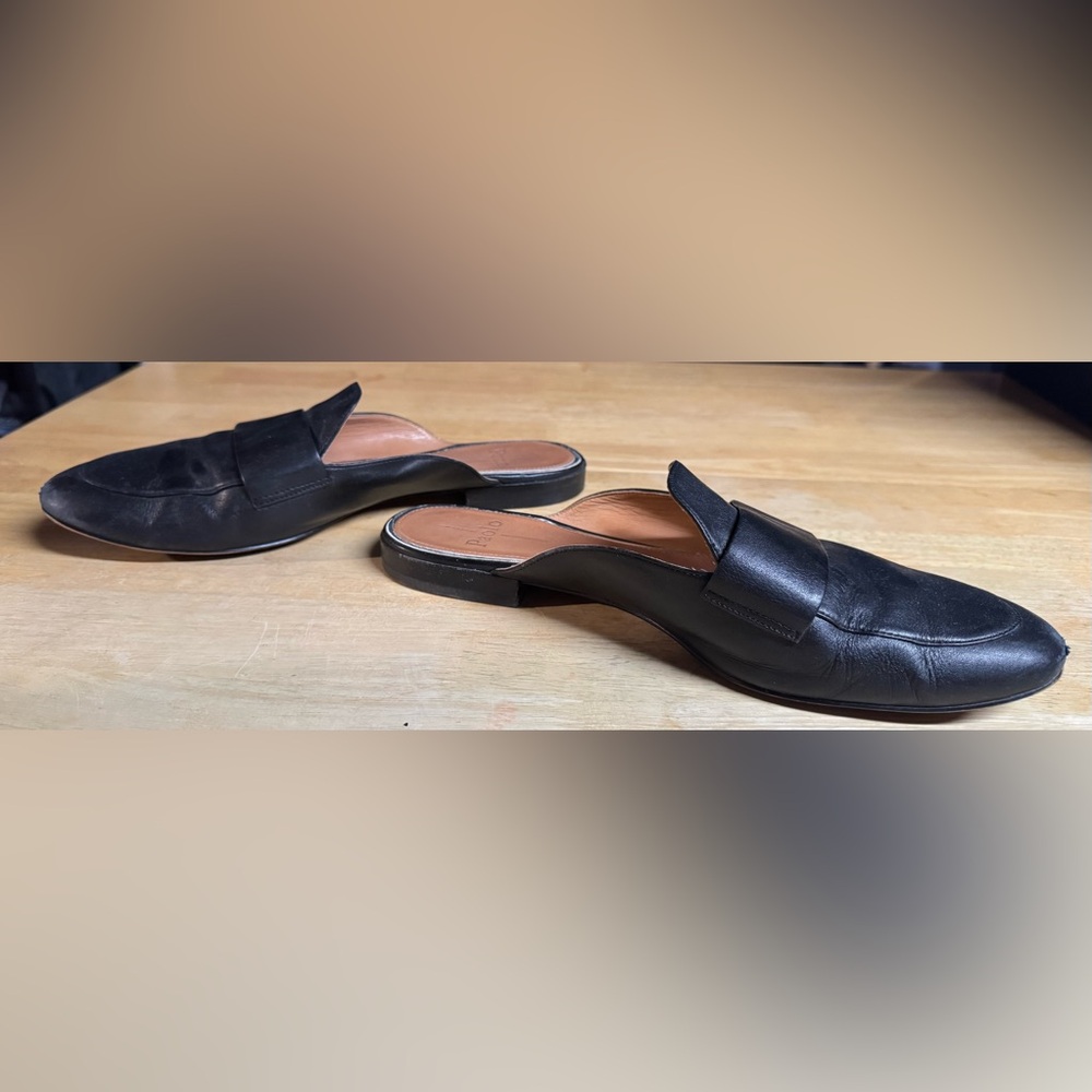 Women's Black Slip-On Mules - Picture 4 of 7